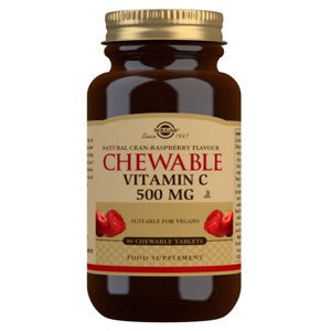 Solgar Chewable Vitamin C Cranberry & Raspberry 90 tabletter produktbillede