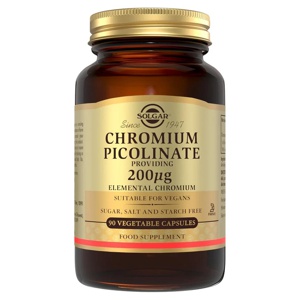 Solgar Chromium Picolinate 200µg Vegetable Capsules 90s product image