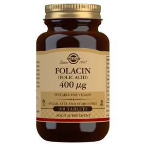 Solgar Folacin Ácido Fólico 400 µg 100 Comprimidos produktbillede