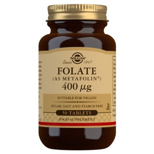 Solgar Folat Metafolin 400mcg 50 tabl produktbillede