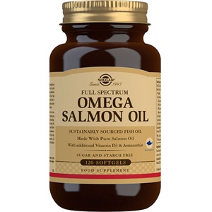 Solgar Full Spectrum Omega Salmon Oil   120 Kapsler produktbillede