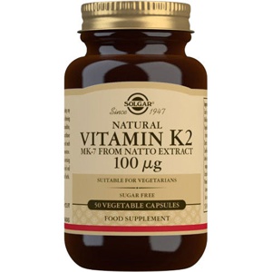 Naturligt K2-vitamin, 100 mcg 50 kapsler produktbillede