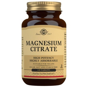Solgar Magnesium Citrate, 120 tabl produkt bild