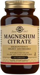 Solgar Magnesium Citrate, 60 tabl produkt bild