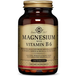 Solgar Magnesium med vitamin B6 - 250 tabl. produktbillede