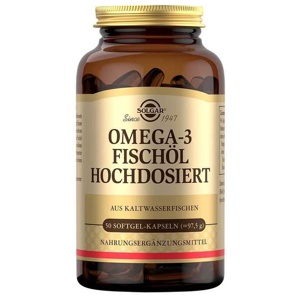 SOLGAR OMEGA-3 FISCHÖL HOCHDOSIERT 50 St Kapseln Produktbild