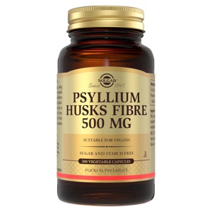 Solgar Psyllium Husks Fibre 500mg Vegetable Capsules 200s product image