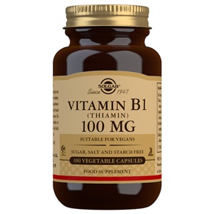 Solgar Vitamin B1 100 mg 100 kapsler produktbillede