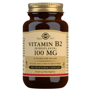 Solgar Vitamin B2 100mg 100 kapsler produktbillede