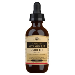 Solgar Vitamin D3 Liquid 2500 IE 59 ml produktbillede
