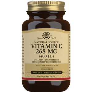 Solgar E-vitamin 268 mg - 100 kap produktbillede