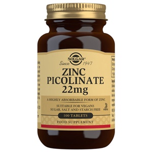 Solgar Zinc Picolinate 100 tabl produktbillede