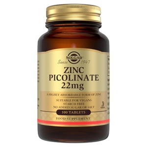 Solgar Zinc Picolinate 22mg Tablets 100s product image