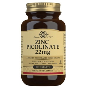Solgar Zink Pikolinat - 100 tab produktbillede