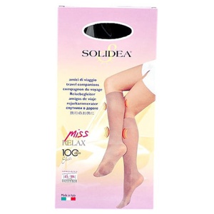 Solidea Miss Relax knæstøttestrømpe Sort Str. S, 1 par produktbillede