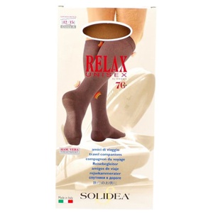 Solidea Relax Unisex knæstøttestrømpe 70 camel Str. L, 1 par produktbillede