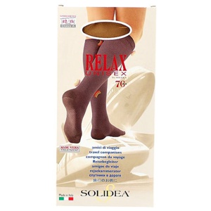 Solidea Relax Unisex knæstøttestrømpe 70 camel Str. M, 1 par produktbillede