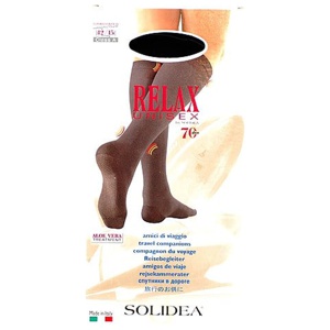 Solidea Relax Unisex knæstøttestrømpe 70 sort Str. M, 1 par produktbillede