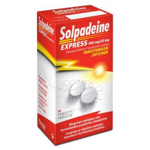 Solpadeine express kihisevad tabletid 500mg+65mg n16 toote pilt
