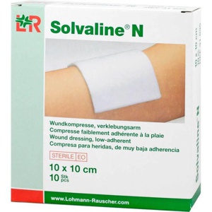 Solvaline N 10x10 cm steril Kompressen, 10 St Kompressen Produktbild