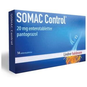 Somac Control 20 mg enterotabletter 14 stk produktbilde