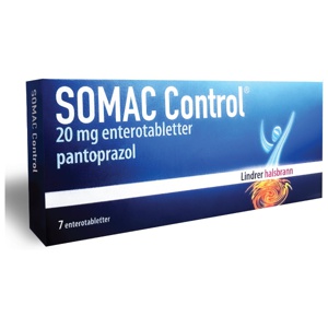 Somac Control 20 mg enterotabletter 7 stk produktbilde