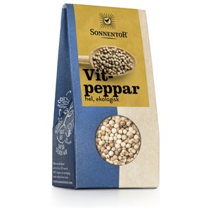 Sonnentor Vitpeppar Hel 35 G produkt bild