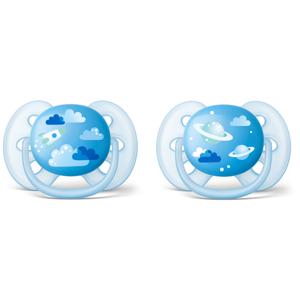 Soother Ultra Soft 6-18m 2 pack Blue - Philips Avent produkt bild