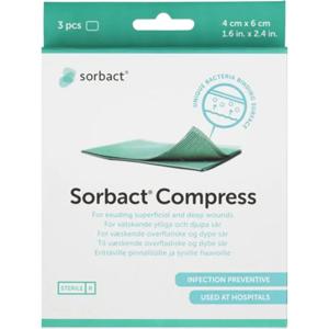 Sorbact Compress 4 x 6 cm 3 st produkt bild