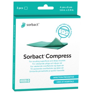 Sorbact Compress 4x6 cm 3 stk produktbilde