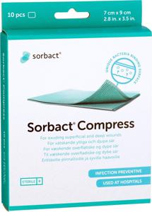 Sorbact Compress 7 x 9 cm 10 st produkt bild