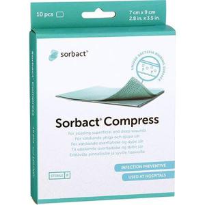 Sorbact Compress 7 x 9 cm, 10 st produkt bild