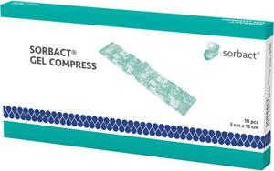 Sorbact Gel Compress 3x15 cm produkt bild