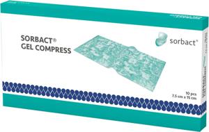 Sorbact Gel Compress 7,5 x 15cm 10st produkt bild