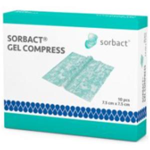 Sorbact Gel Compress 7,5x7,5 cm, 10 st produkt bild