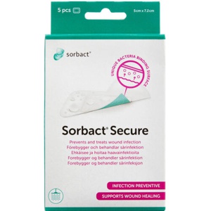 Sorbact Secure Plaster 5 x 7,2 cm produktbillede