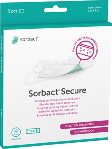 Sorbact Secure Plaster 8 x 10 cm 5 stk produktbilde