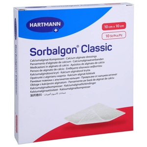 SORBALGON Classic 10x10 cm Calciumalginat-Kompr. Produktbild