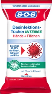 Desinfektionstücher Intense Hand & Fläche, 25 St Produktbild