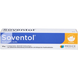 Soventol® HydroCort 0,5% Creme bei akuten Hautentzündungen, 30 g Creme Produktbild