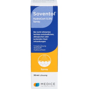 Soventol HydroCort 0,5% Spray bei Hautentzündungen 30 ml Spray Produktbild