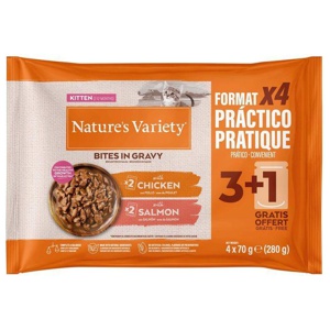 Sparpaket Nature's Variety Kitten Bites in Soße 44 x 70 g Produktbild