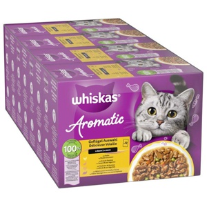 Sparpaket Whiskas 1+ Aromatic Selection 96 x 85 g Produktbild