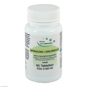 Spirulina + Chlorella Tabletten, 60 St Tabletten Produktbild