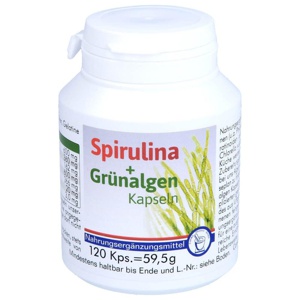 SPIRULINA+GRÜNALGEN Kapseln Produktbild
