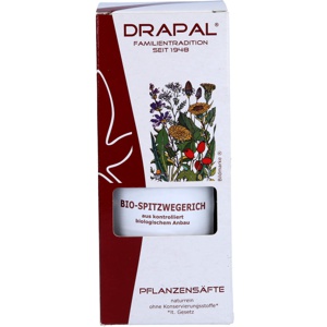 SPITZWEGERICHBLÄTTER Bio Pflanzensaft Drapal Produktbild