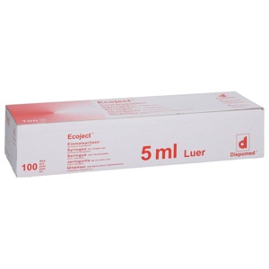Spritzen Einmal Luer Ecoject, 100X5 ml Spritzen Produktbild