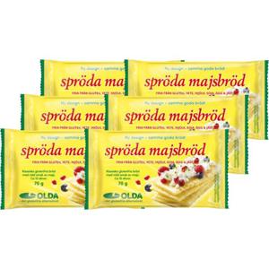 Spröda majsbröd 70 g x 6 st produkt bild