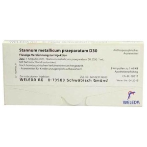 Stannum metallicum Präparat D 30 Ampullen, 8X1 ml Ampullen Produktbild