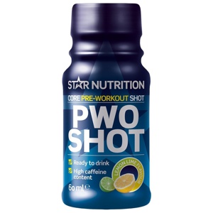 12 x Star Nutrition PWO Shot 60 ml - Lemon Lime produkt bild